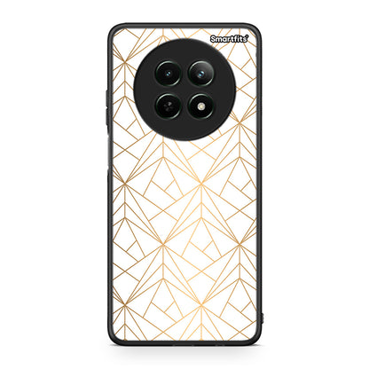 111 - Realme 12 5G Luxury White Geometric case, cover, bumper