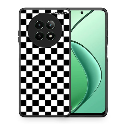 Θήκη Realme 12 5G Squares Geometric από τη Smartfits με σχέδιο στο πίσω μέρος και μαύρο περίβλημα | Realme 12 5G Squares Geometric case with colorful back and black bezels