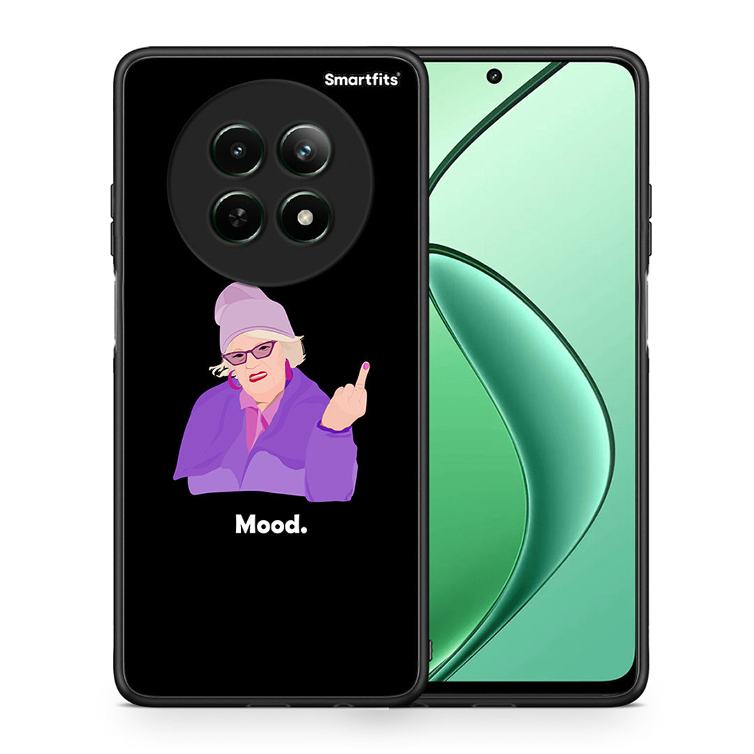 Θήκη Realme 12 5G Grandma Mood Black από τη Smartfits με σχέδιο στο πίσω μέρος και μαύρο περίβλημα | Realme 12 5G Grandma Mood Black case with colorful back and black bezels