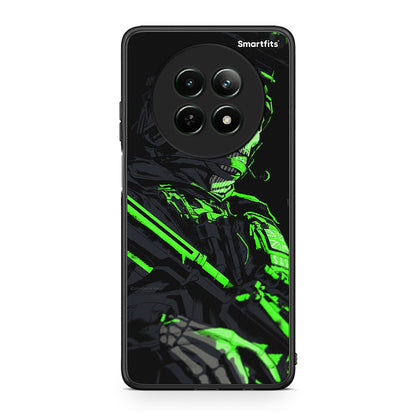 Realme 12 5G Green Soldier Θήκη Αγίου Βαλεντίνου από τη Smartfits με σχέδιο στο πίσω μέρος και μαύρο περίβλημα | Smartphone case with colorful back and black bezels by Smartfits