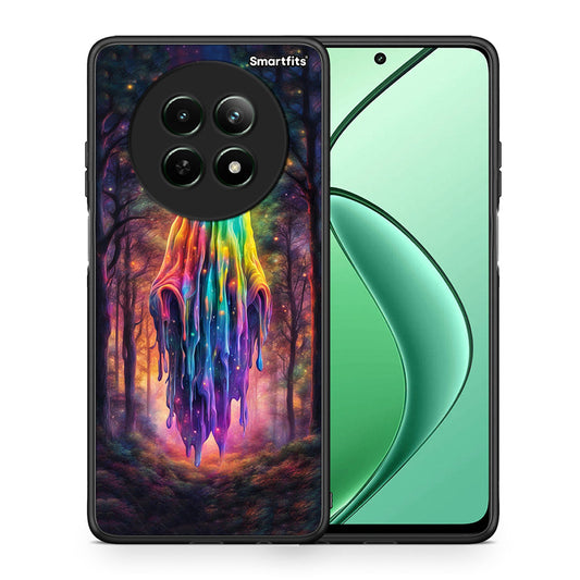 Θήκη Realme 12 5G Halloween Ghost από τη Smartfits με σχέδιο στο πίσω μέρος και μαύρο περίβλημα | Realme 12 5G Halloween Ghost case with colorful back and black bezels