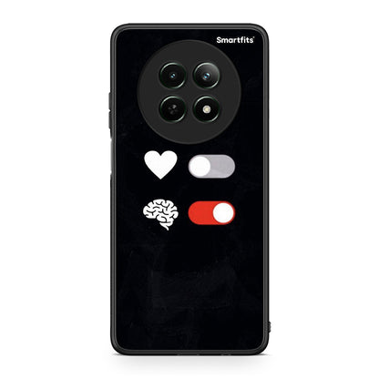 Realme 12 5G Heart Vs Brain Θήκη Αγίου Βαλεντίνου από τη Smartfits με σχέδιο στο πίσω μέρος και μαύρο περίβλημα | Smartphone case with colorful back and black bezels by Smartfits