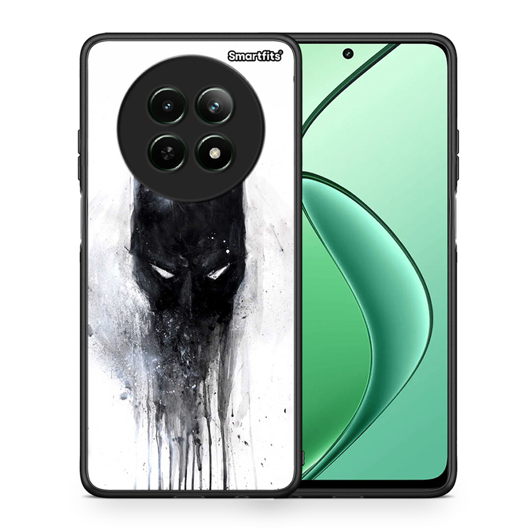 Θήκη Realme 12 5G Paint Bat Hero από τη Smartfits με σχέδιο στο πίσω μέρος και μαύρο περίβλημα | Realme 12 5G Paint Bat Hero case with colorful back and black bezels