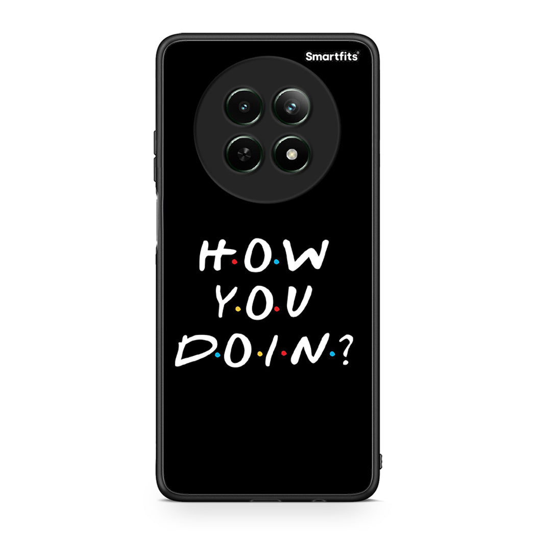 Realme 12 5G How You Doin θήκη από τη Smartfits με σχέδιο στο πίσω μέρος και μαύρο περίβλημα | Smartphone case with colorful back and black bezels by Smartfits