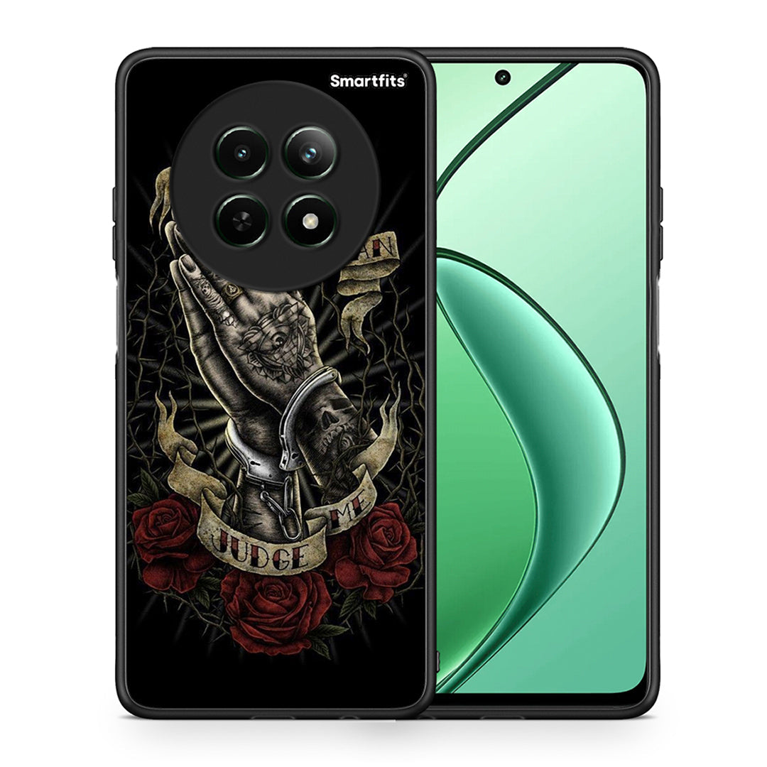 Θήκη Realme 12 5G Judge By God από τη Smartfits με σχέδιο στο πίσω μέρος και μαύρο περίβλημα | Realme 12 5G Judge By God case with colorful back and black bezels