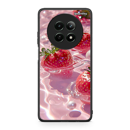 Realme 12 5G Juicy Strawberries θήκη από τη Smartfits με σχέδιο στο πίσω μέρος και μαύρο περίβλημα | Smartphone case with colorful back and black bezels by Smartfits