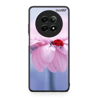 Thumbnail for Realme 12 5G Ladybug Flower θήκη από τη Smartfits με σχέδιο στο πίσω μέρος και μαύρο περίβλημα | Smartphone case with colorful back and black bezels by Smartfits