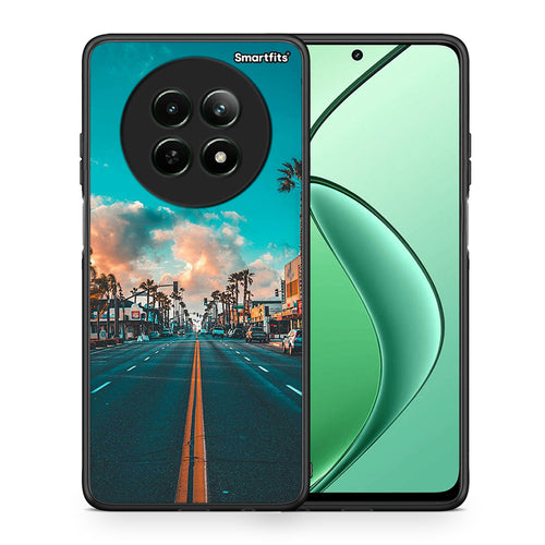 Θήκη Realme 12 5G City Landscape από τη Smartfits με σχέδιο στο πίσω μέρος και μαύρο περίβλημα | Realme 12 5G City Landscape case with colorful back and black bezels