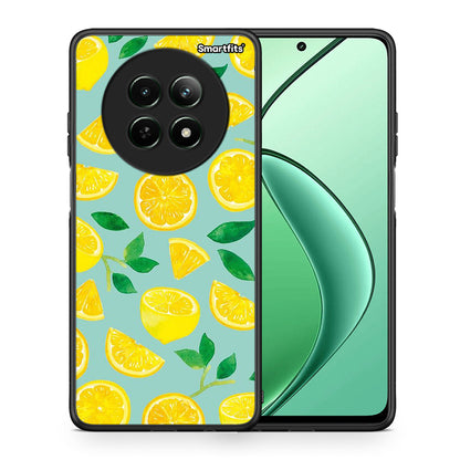 Θήκη Realme 12 5G Lemons από τη Smartfits με σχέδιο στο πίσω μέρος και μαύρο περίβλημα | Realme 12 5G Lemons case with colorful back and black bezels