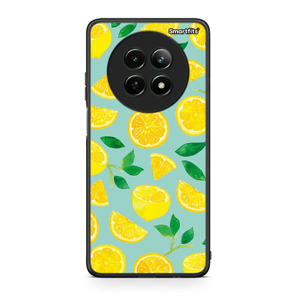 Realme 12 5G Lemons θήκη από τη Smartfits με σχέδιο στο πίσω μέρος και μαύρο περίβλημα | Smartphone case with colorful back and black bezels by Smartfits