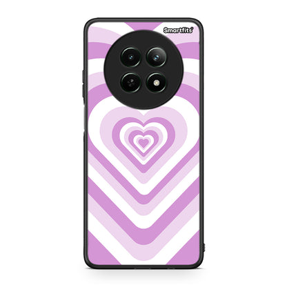Realme 12 5G Lilac Hearts θήκη από τη Smartfits με σχέδιο στο πίσω μέρος και μαύρο περίβλημα | Smartphone case with colorful back and black bezels by Smartfits