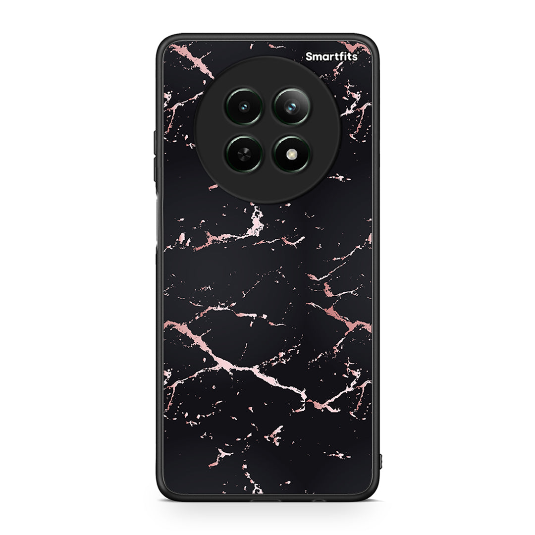 4 - Realme 12 5G Black Rosegold Marble case, cover, bumper