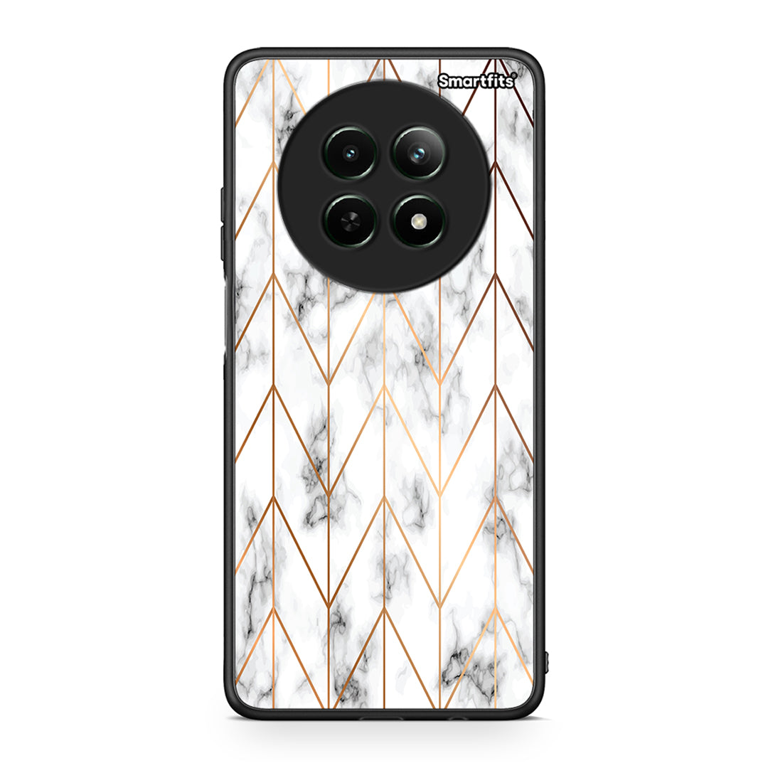 44 - Realme 12 5G Gold Geometric Marble case, cover, bumper