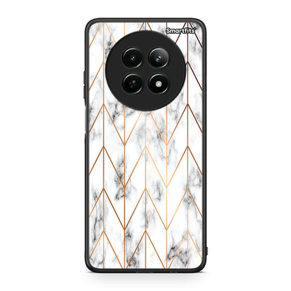 44 - Realme 12 5G Gold Geometric Marble case, cover, bumper