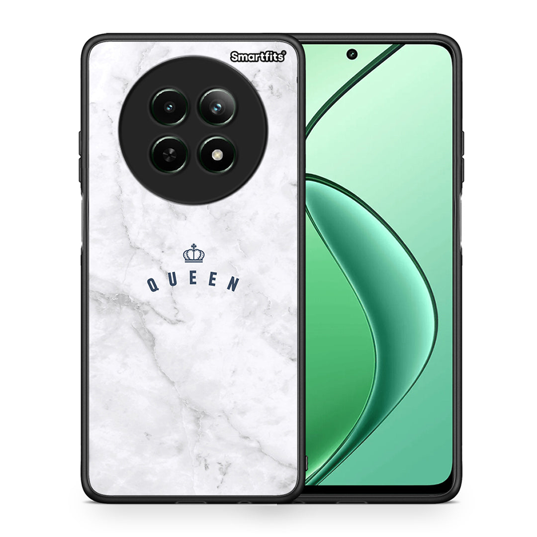 Θήκη Realme 12 5G Queen Marble από τη Smartfits με σχέδιο στο πίσω μέρος και μαύρο περίβλημα | Realme 12 5G Queen Marble case with colorful back and black bezels