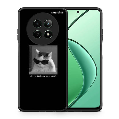 Θήκη Realme 12 5G Meme Cat από τη Smartfits με σχέδιο στο πίσω μέρος και μαύρο περίβλημα | Realme 12 5G Meme Cat case with colorful back and black bezels