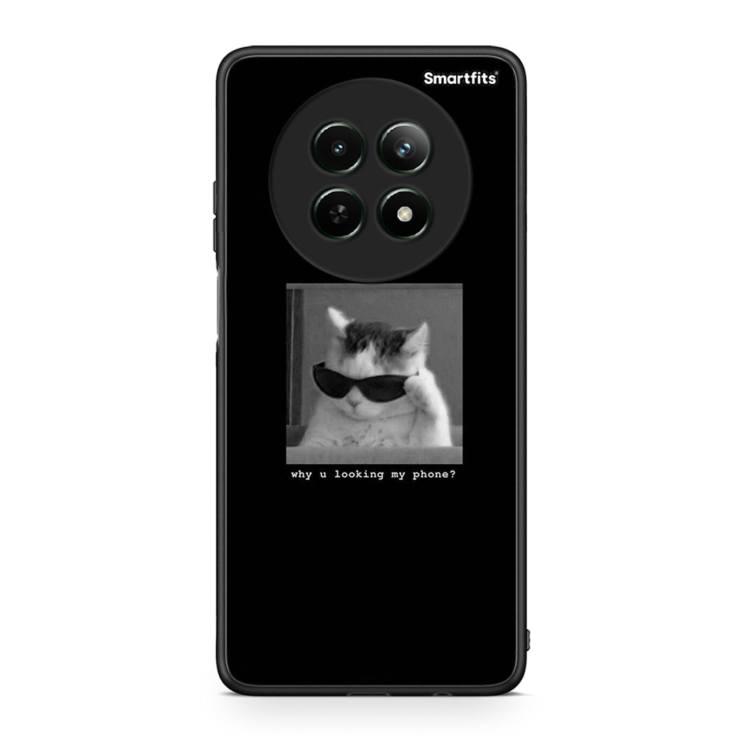 Realme 12 5G Meme Cat θήκη από τη Smartfits με σχέδιο στο πίσω μέρος και μαύρο περίβλημα | Smartphone case with colorful back and black bezels by Smartfits