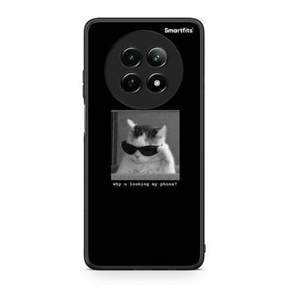 Realme 12 5G Meme Cat θήκη από τη Smartfits με σχέδιο στο πίσω μέρος και μαύρο περίβλημα | Smartphone case with colorful back and black bezels by Smartfits