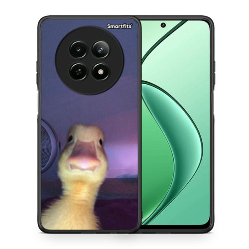 Θήκη Realme 12 5G Meme Duck από τη Smartfits με σχέδιο στο πίσω μέρος και μαύρο περίβλημα | Realme 12 5G Meme Duck case with colorful back and black bezels
