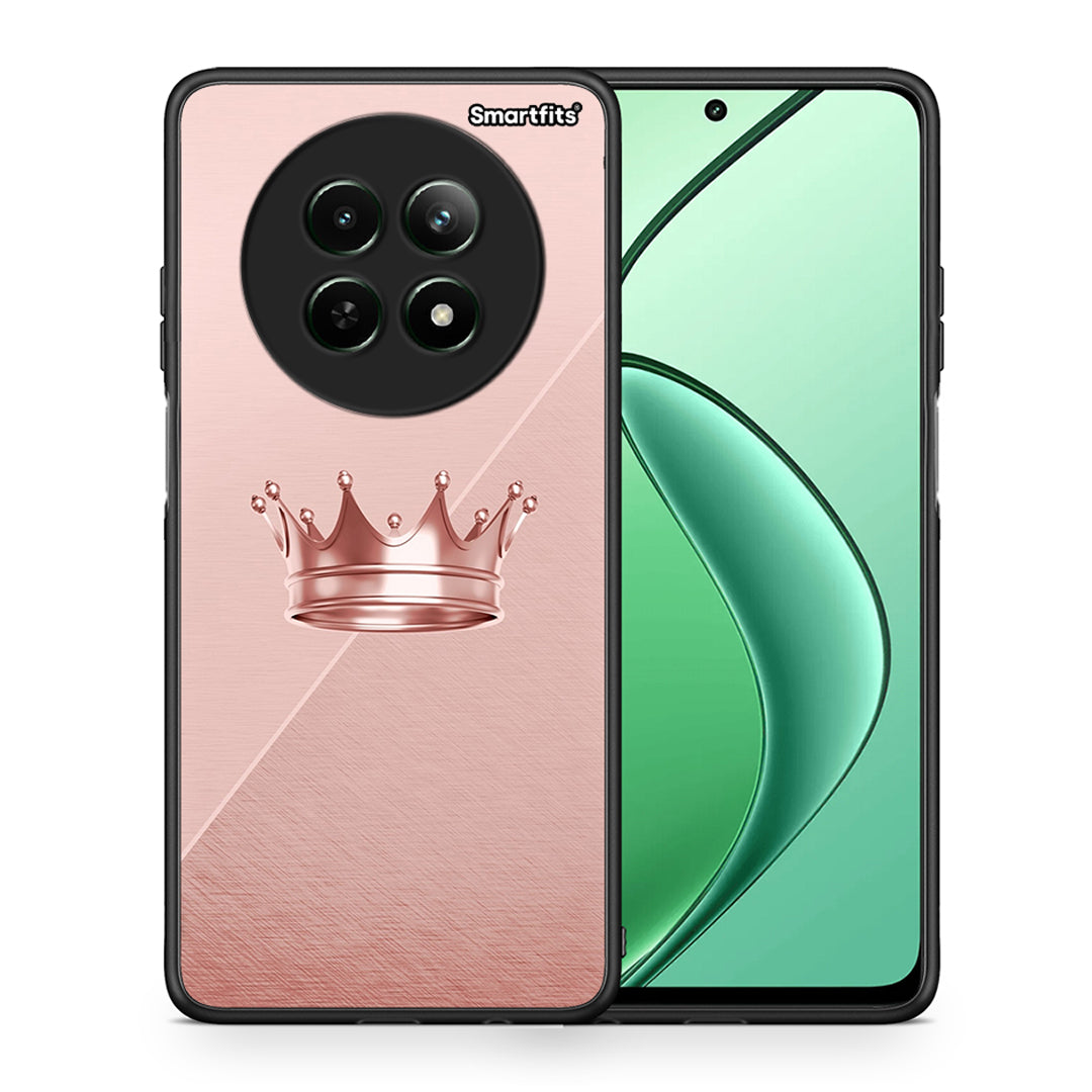 Θήκη Realme 12 5G Crown Minimal από τη Smartfits με σχέδιο στο πίσω μέρος και μαύρο περίβλημα | Realme 12 5G Crown Minimal case with colorful back and black bezels