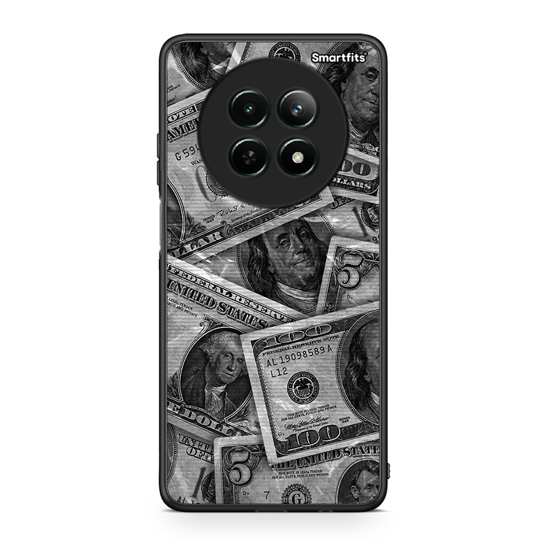 Realme 12 5G Money Dollars θήκη από τη Smartfits με σχέδιο στο πίσω μέρος και μαύρο περίβλημα | Smartphone case with colorful back and black bezels by Smartfits