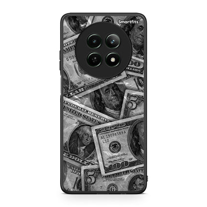 Realme 12 5G Money Dollars θήκη από τη Smartfits με σχέδιο στο πίσω μέρος και μαύρο περίβλημα | Smartphone case with colorful back and black bezels by Smartfits