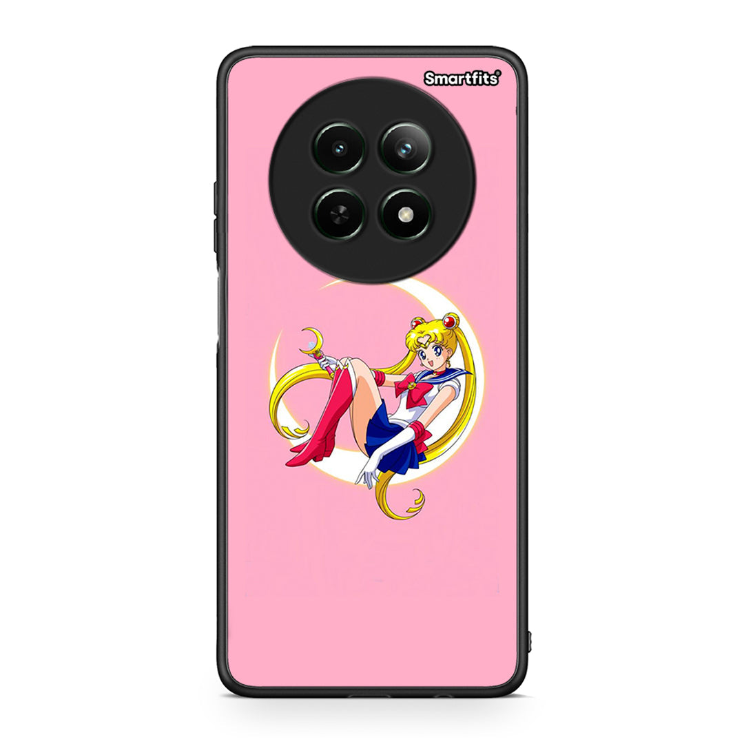 Realme 12 5G Moon Girl θήκη από τη Smartfits με σχέδιο στο πίσω μέρος και μαύρο περίβλημα | Smartphone case with colorful back and black bezels by Smartfits