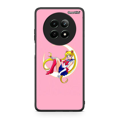 Realme 12 5G Moon Girl θήκη από τη Smartfits με σχέδιο στο πίσω μέρος και μαύρο περίβλημα | Smartphone case with colorful back and black bezels by Smartfits