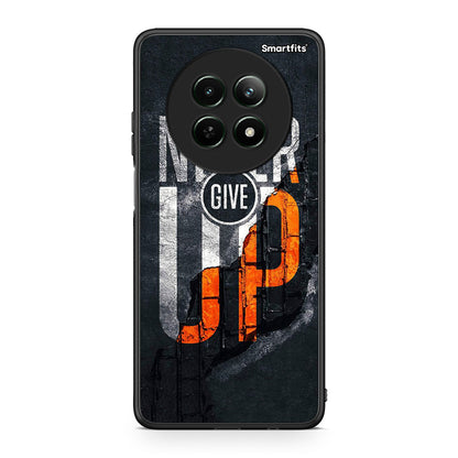 Realme 12 5G Never Give Up Θήκη Αγίου Βαλεντίνου από τη Smartfits με σχέδιο στο πίσω μέρος και μαύρο περίβλημα | Smartphone case with colorful back and black bezels by Smartfits