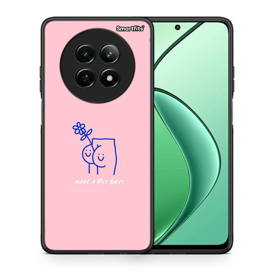 Θήκη Realme 12 5G Nice Day από τη Smartfits με σχέδιο στο πίσω μέρος και μαύρο περίβλημα | Realme 12 5G Nice Day case with colorful back and black bezels