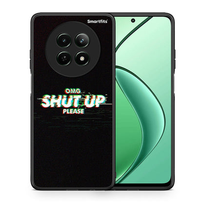 Θήκη Realme 12 5G OMG ShutUp από τη Smartfits με σχέδιο στο πίσω μέρος και μαύρο περίβλημα | Realme 12 5G OMG ShutUp case with colorful back and black bezels