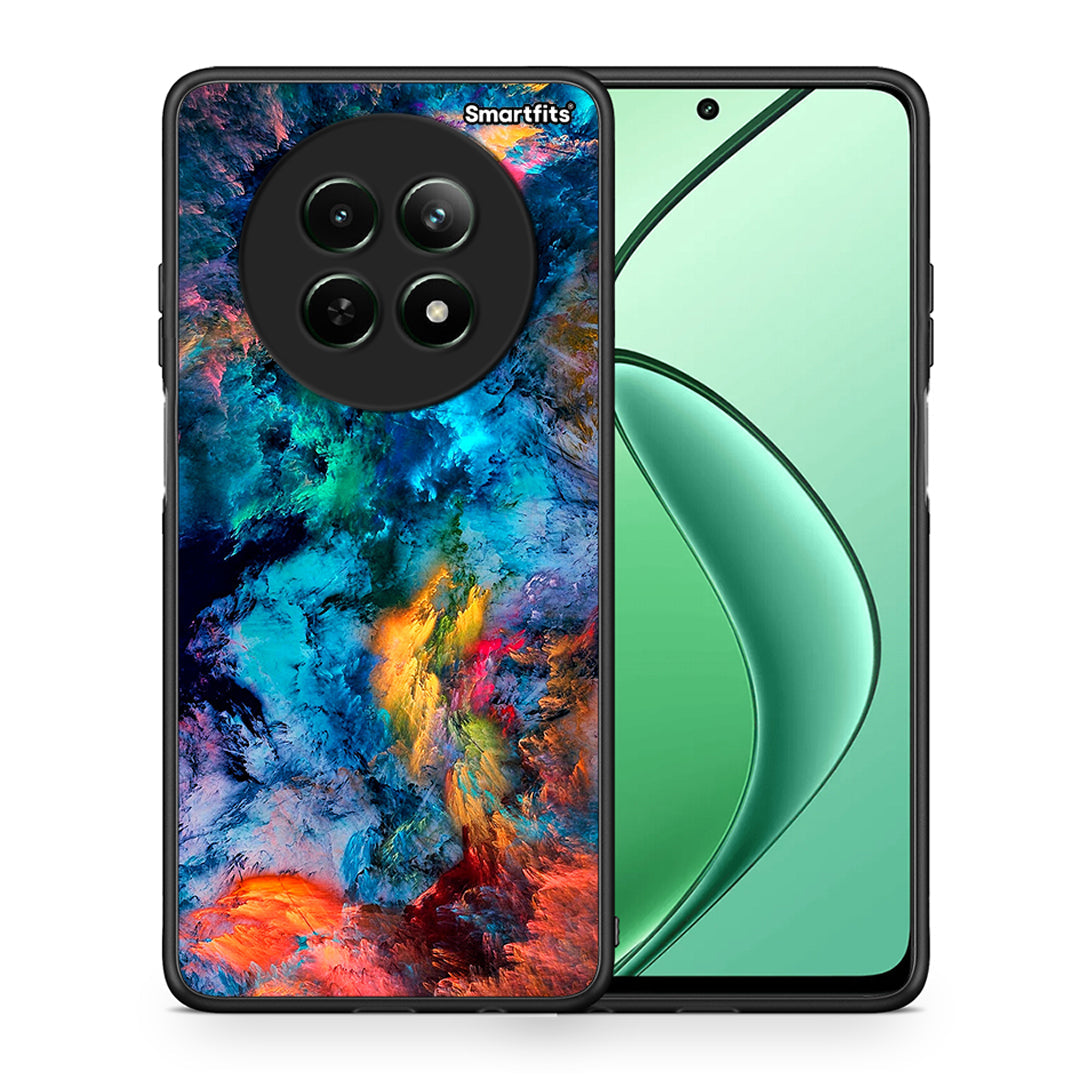 Θήκη Realme 12 5G Crayola Paint από τη Smartfits με σχέδιο στο πίσω μέρος και μαύρο περίβλημα | Realme 12 5G Crayola Paint case with colorful back and black bezels