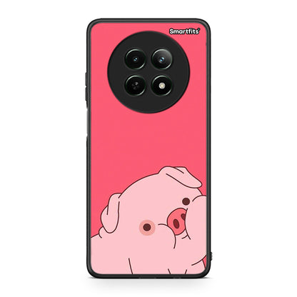 Realme 12 5G Pig Love 1 Θήκη Αγίου Βαλεντίνου από τη Smartfits με σχέδιο στο πίσω μέρος και μαύρο περίβλημα | Smartphone case with colorful back and black bezels by Smartfits