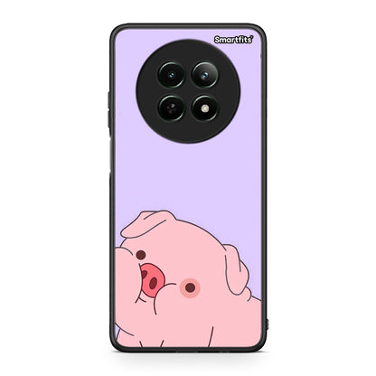 Realme 12 5G Pig Love 2 Θήκη Αγίου Βαλεντίνου από τη Smartfits με σχέδιο στο πίσω μέρος και μαύρο περίβλημα | Smartphone case with colorful back and black bezels by Smartfits
