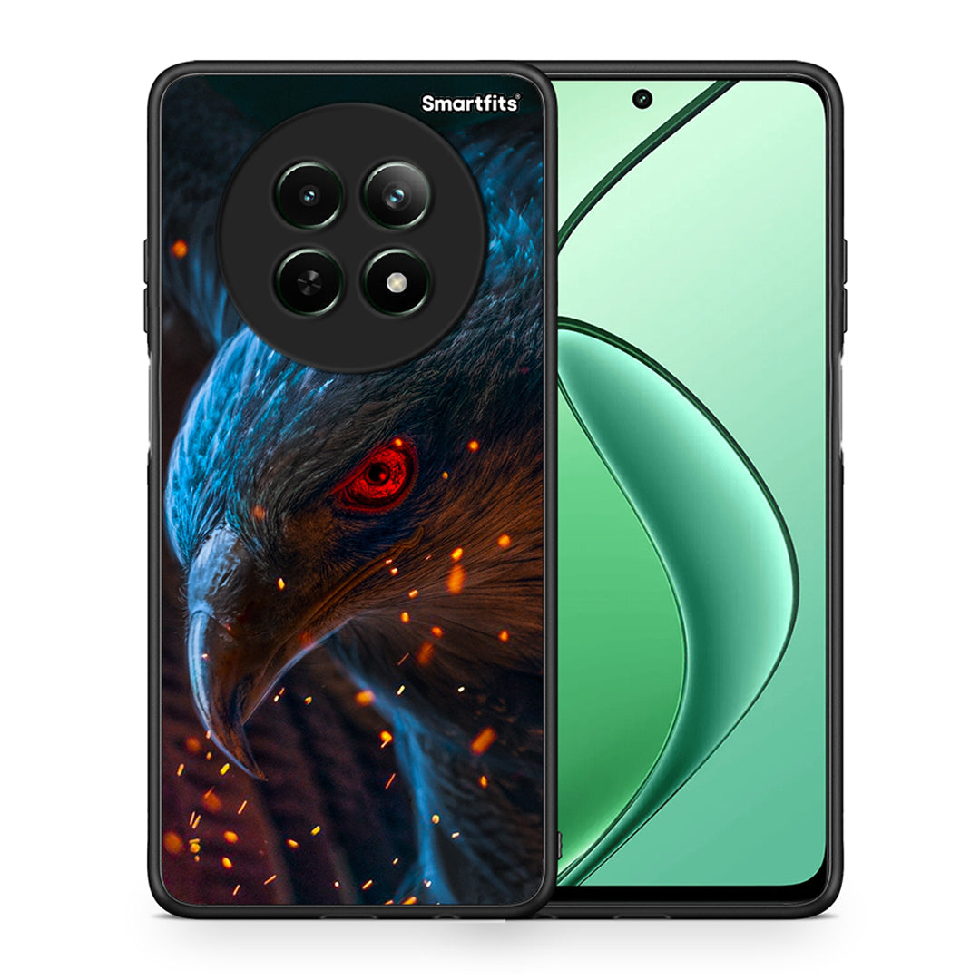 Θήκη Realme 12 5G Eagle PopArt από τη Smartfits με σχέδιο στο πίσω μέρος και μαύρο περίβλημα | Realme 12 5G Eagle PopArt case with colorful back and black bezels
