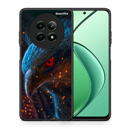 Θήκη Realme 12 5G Eagle PopArt από τη Smartfits με σχέδιο στο πίσω μέρος και μαύρο περίβλημα | Realme 12 5G Eagle PopArt case with colorful back and black bezels