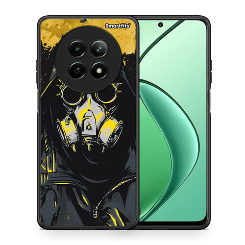 Θήκη Realme 12 5G Mask PopArt από τη Smartfits με σχέδιο στο πίσω μέρος και μαύρο περίβλημα | Realme 12 5G Mask PopArt case with colorful back and black bezels