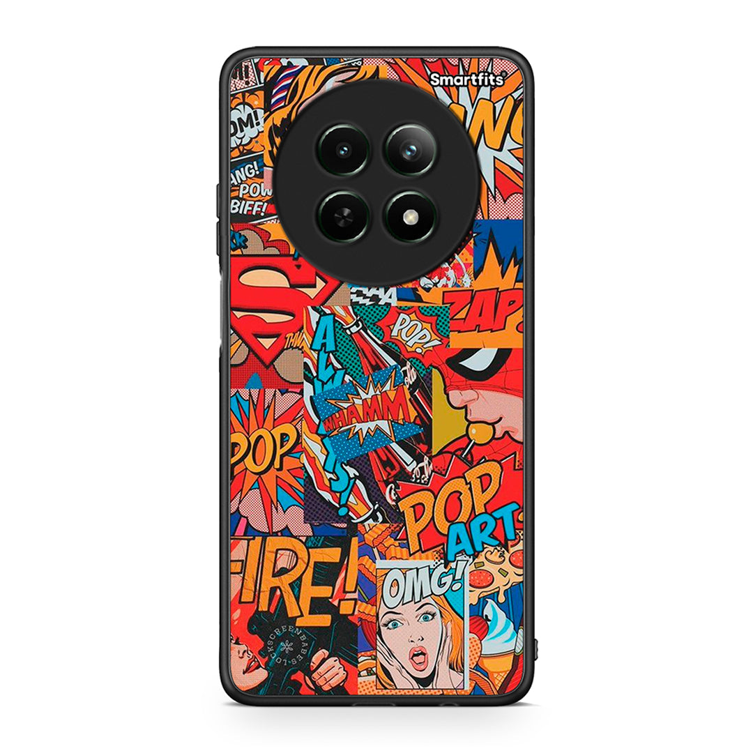 Realme 12 5G PopArt OMG θήκη από τη Smartfits με σχέδιο στο πίσω μέρος και μαύρο περίβλημα | Smartphone case with colorful back and black bezels by Smartfits