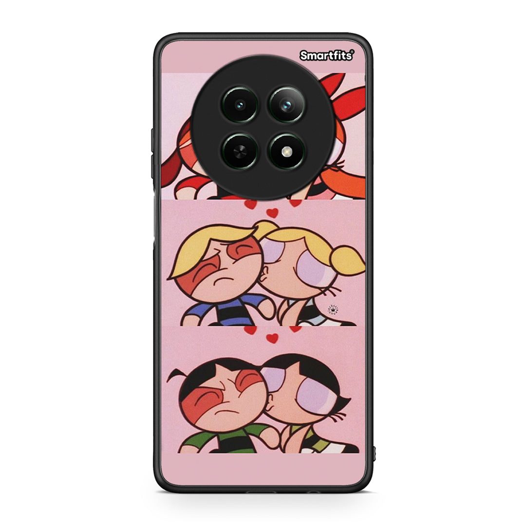 Realme 12 5G Puff Love Θήκη Αγίου Βαλεντίνου από τη Smartfits με σχέδιο στο πίσω μέρος και μαύρο περίβλημα | Smartphone case with colorful back and black bezels by Smartfits