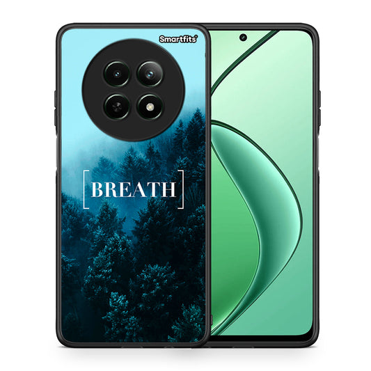 Θήκη Realme 12 5G Breath Quote από τη Smartfits με σχέδιο στο πίσω μέρος και μαύρο περίβλημα | Realme 12 5G Breath Quote case with colorful back and black bezels