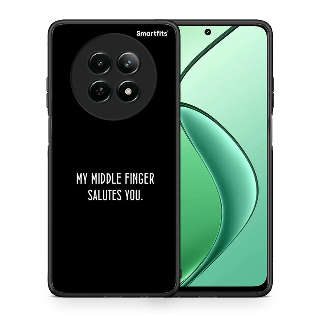 Θήκη Realme 12 5G Salute από τη Smartfits με σχέδιο στο πίσω μέρος και μαύρο περίβλημα | Realme 12 5G Salute case with colorful back and black bezels