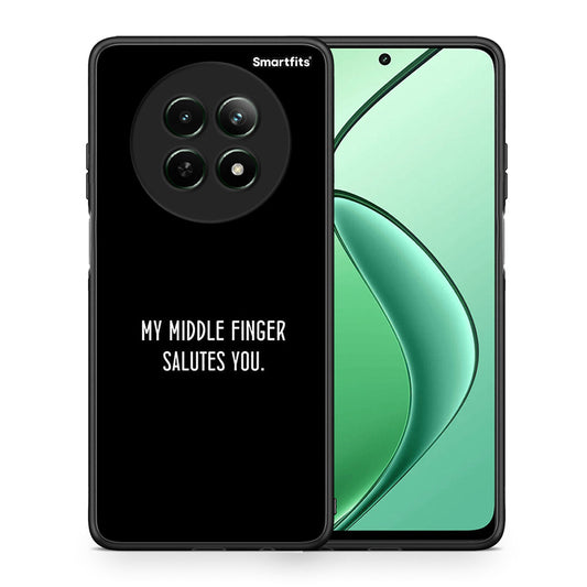 Θήκη Realme 12 5G Salute από τη Smartfits με σχέδιο στο πίσω μέρος και μαύρο περίβλημα | Realme 12 5G Salute case with colorful back and black bezels