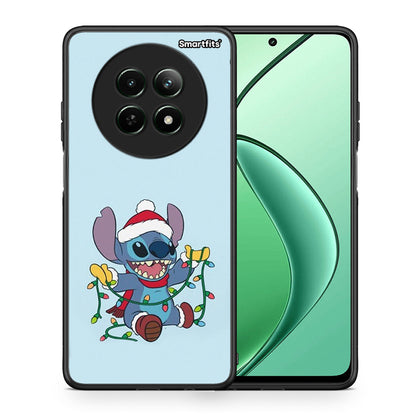 Θήκη Realme 12 5G Santa Stich από τη Smartfits με σχέδιο στο πίσω μέρος και μαύρο περίβλημα | Realme 12 5G Santa Stich case with colorful back and black bezels