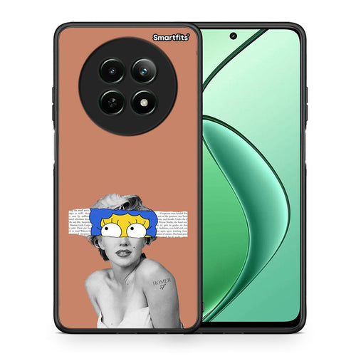 Θήκη Realme 12 5G Sim Merilyn από τη Smartfits με σχέδιο στο πίσω μέρος και μαύρο περίβλημα | Realme 12 5G Sim Merilyn case with colorful back and black bezels