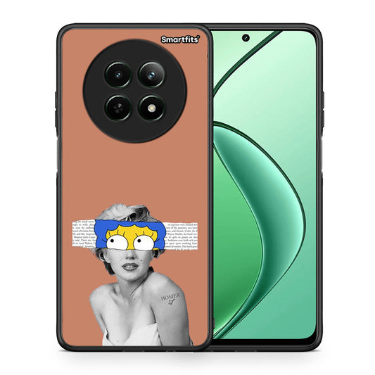 Θήκη Realme 12 5G Sim Merilyn από τη Smartfits με σχέδιο στο πίσω μέρος και μαύρο περίβλημα | Realme 12 5G Sim Merilyn case with colorful back and black bezels