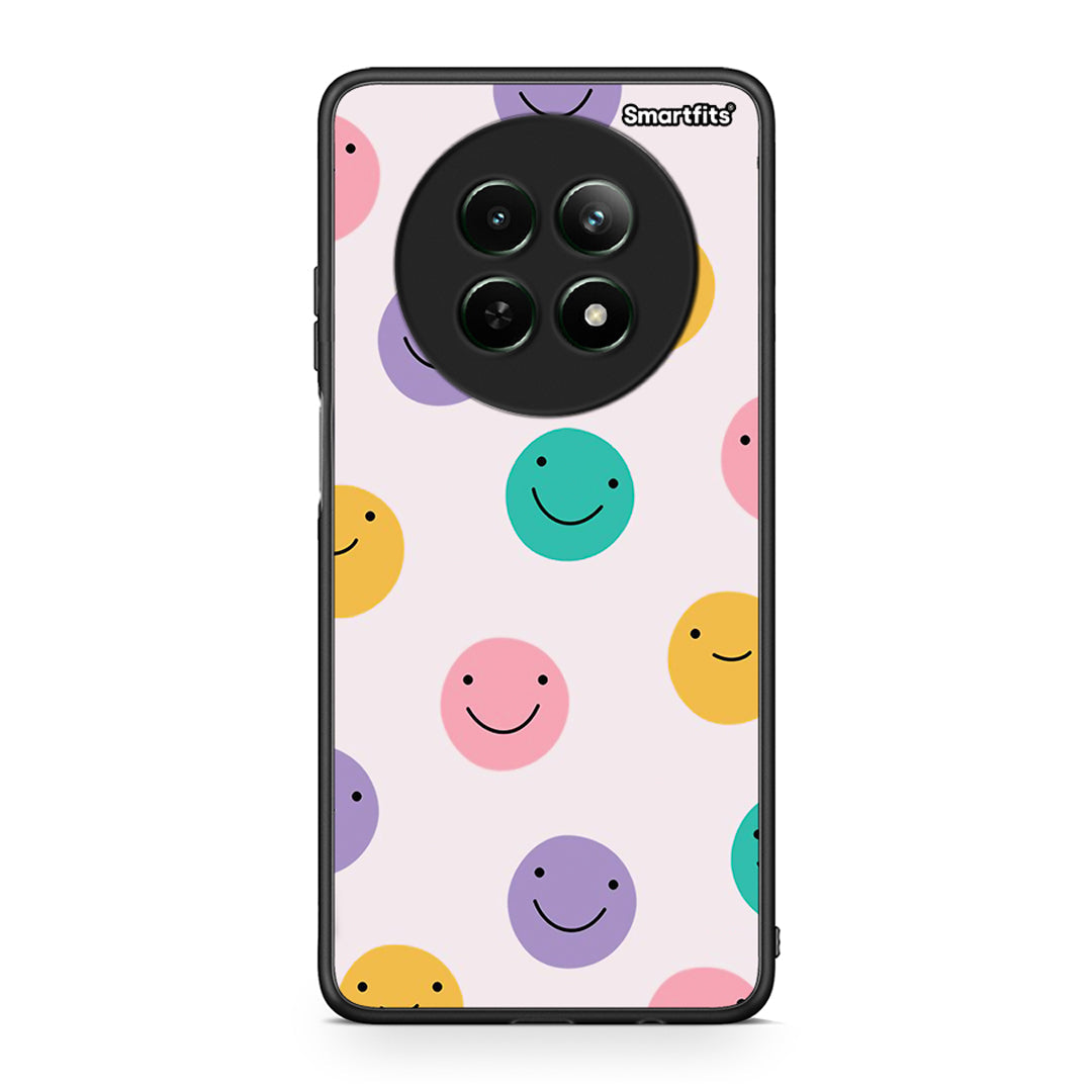 Realme 12 5G Smiley Faces θήκη από τη Smartfits με σχέδιο στο πίσω μέρος και μαύρο περίβλημα | Smartphone case with colorful back and black bezels by Smartfits
