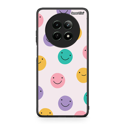 Realme 12 5G Smiley Faces θήκη από τη Smartfits με σχέδιο στο πίσω μέρος και μαύρο περίβλημα | Smartphone case with colorful back and black bezels by Smartfits