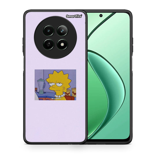 Θήκη Realme 12 5G So Happy από τη Smartfits με σχέδιο στο πίσω μέρος και μαύρο περίβλημα | Realme 12 5G So Happy case with colorful back and black bezels