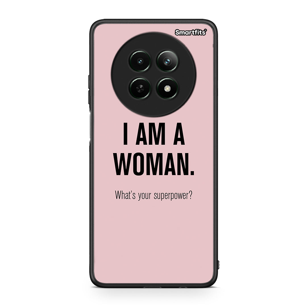Realme 12 5G Superpower Woman θήκη από τη Smartfits με σχέδιο στο πίσω μέρος και μαύρο περίβλημα | Smartphone case with colorful back and black bezels by Smartfits