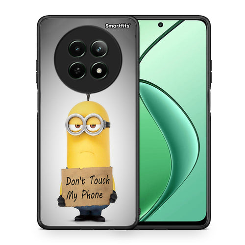 Θήκη Realme 12 5G Minion Text από τη Smartfits με σχέδιο στο πίσω μέρος και μαύρο περίβλημα | Realme 12 5G Minion Text case with colorful back and black bezels